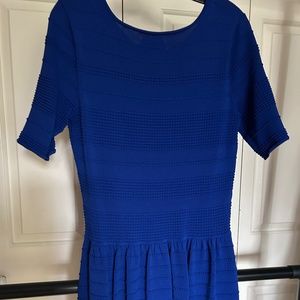 Blue knit dress
